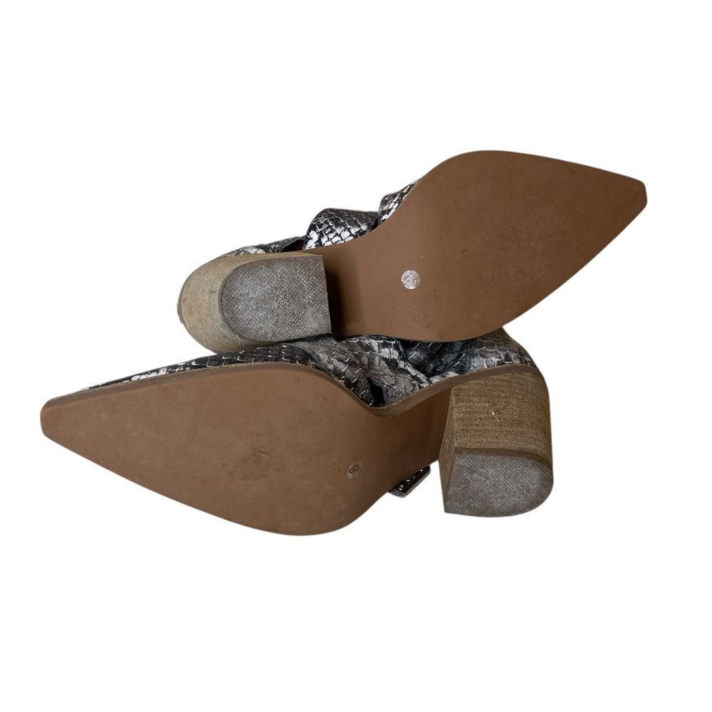 JEFFREY CAMPBELL Snakeskin Buckle Ankle Caceres Bootie in Brown & Grey Snake - Picture 9 of 14